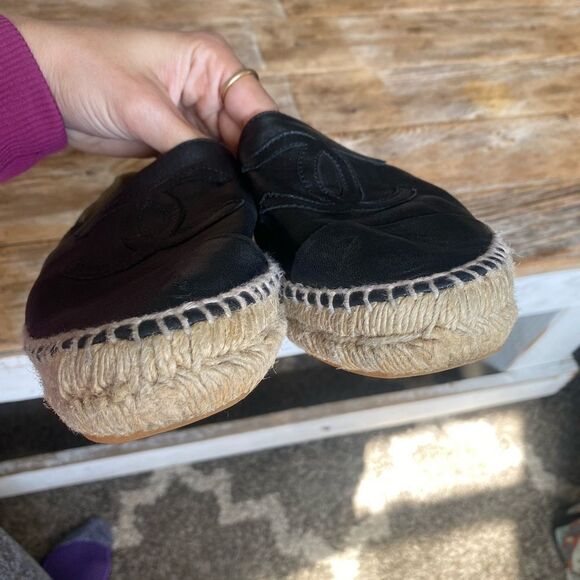 CHANEL Lambskin CC Espadrilles black - Picture 8 of 12